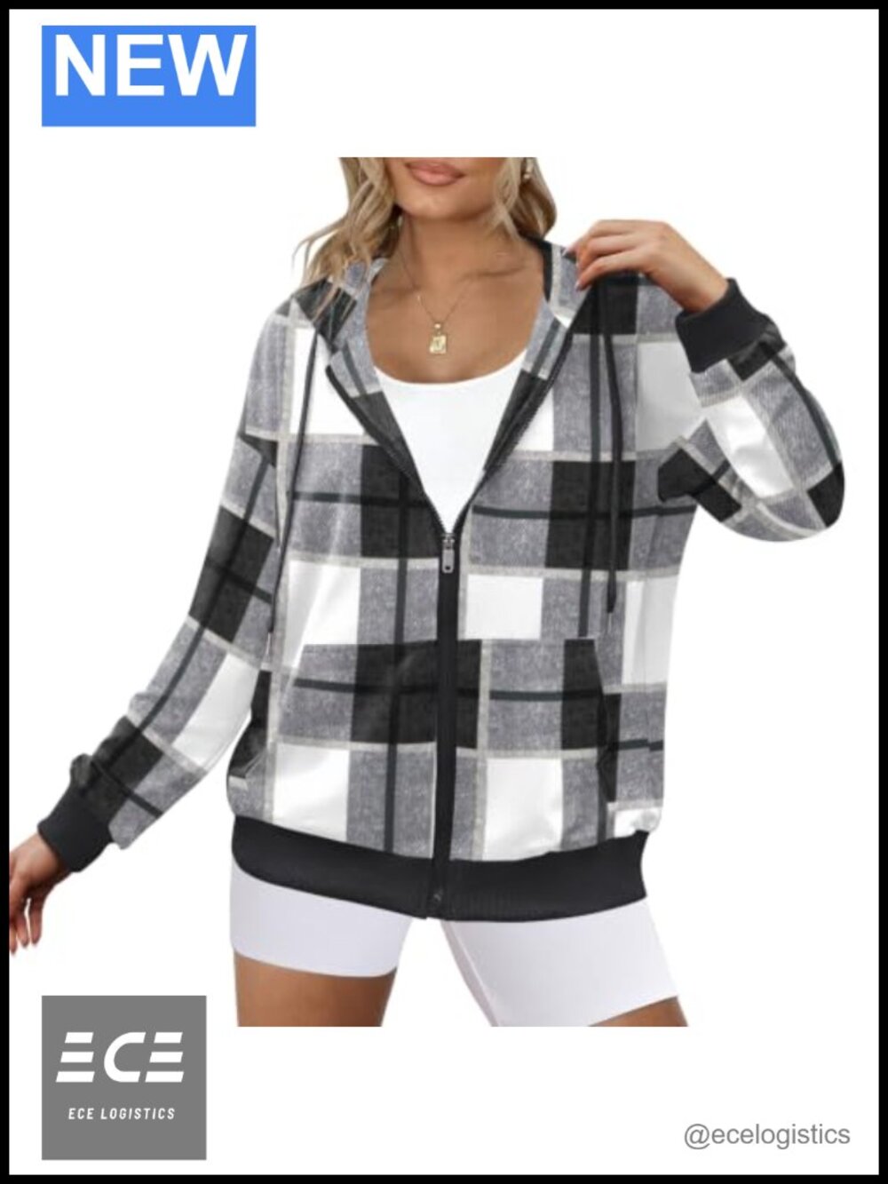 Zeagoo Women's Lightweight Full Zip Up Oversized Hoodie Sweatshirt